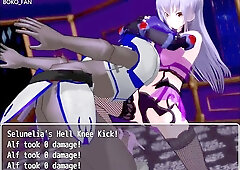 Girl takes on Hero 1 Selunelia in an intense struggle