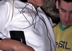 Basement rimmed and fucked by amateur top stud