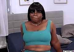 Can't Remain Flaccid During Black Booty Tease With Olivia Cheeks