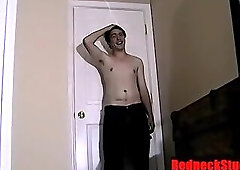 Straight jacking off in the recliner watching porn