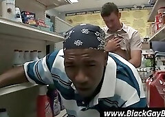 Ghetto ebony queer fucked in public