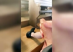 Risky large dong masturbation in public church part 1