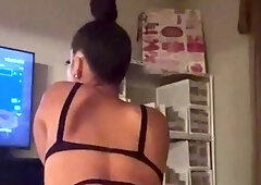 Cute curly brunette solo webcam masturbation