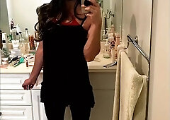 Crossdresser Looking In Mirror (Loop)