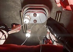 CG SFM VR Massive Melons Latex Mistresse Breast Feeding Vacuum Pump Edging Spunk Fountain Three-Some FFM