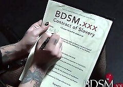 Serf gals with huge breasts get hardcore treatment