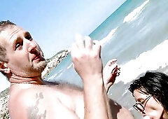 Screwing on the beach with the superb Spanish mother I'd like to fuck Raquel Abril who cums like a bitch