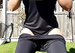 Little home workout in yoga panties