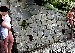 MILF Bianca M and Kiaro Santini feast on bisexual cocks