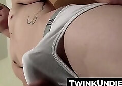 Good looking Lex's solo cock tease and jerk off session