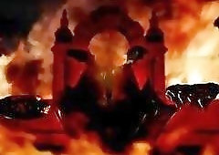 Tattooed shemales pleasure a horny dude with their poles