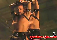 The crowd loves this dirty live sex show