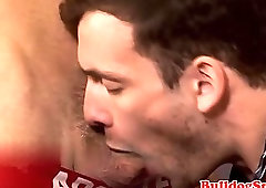 Inked office stud pounding tight bottom