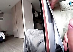 SCHLONG FLASH. Hotel Maid Watching Me Jack Off and showed large butt mother I'd like to fuck