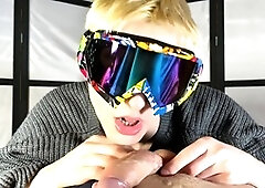Gay big dick, blonde boy, blowjob