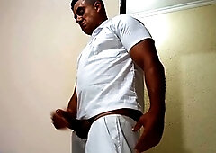 Bare, solo, handjob