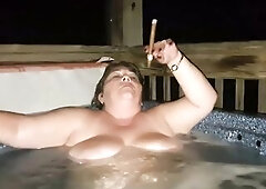 See me smoke this worthwhile cigar in our sexy tub in the mountains. The hawt water,,the bubbles,and a precious cigar got my cunt so excited and moist