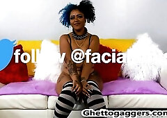 Thick Black Urinate Swallower Deepthroats & Gets Coarse Anal