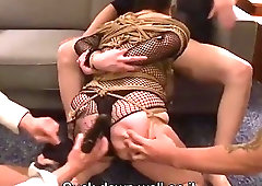 Filthy Asian enjoys BDSM and pleasing men while being tied