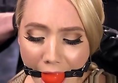 Gagged Bdsm Babe Gets Her Asshole Toyed
