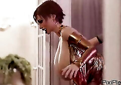 Lustful stepson bangs mamma with giant melons in CG toon