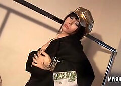 Busty Babe In Hip Hop Style