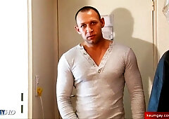 Igor Nextdoor hetero masculine gets milked his humungous spunk-pump by us in spite of him