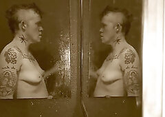 Dancing With Himself, Trans Stud Erotic In nature's garb Mirror Dancing