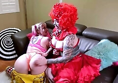 Sexy Clown Enjoys Lesbian Session