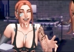 Oral, internal cumshot, the-sims