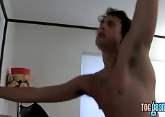 Jock Ultra-Cutie Adores his Mates Soles and his Ginormous Uncircumcised Trouser Snake