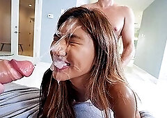 FACIALS4K Multiple Cum Explosion Facials All Over Amiable Neighbour