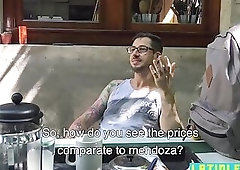 Straight latino blows maintenance guy and anal fucked