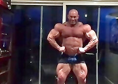 Jon Andersen Sexy Posing and Flexing in Dark Blue Boxer Briefs