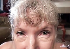 69yo Texas Amateur GILF Diane is finishing up her YOGA WORKOUT, and notices u checking her out. This Babe makes a decision to aid u out by JACKING U O