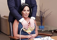 Raven-haired mature Abi James gets banged by cocky principal