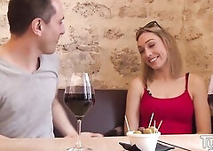 Frisky golden-haired teen with messy mind, Lily Labeau is groaning during the time that having anal sex with her ex