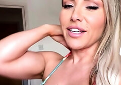 Amateur blond girl with big boobs getting fucked