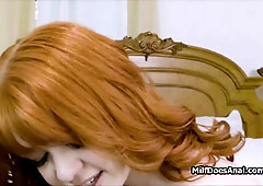 Assfuck drilling of juggy redhead mom beauty