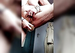 Granny screws curly snatch with vibrator