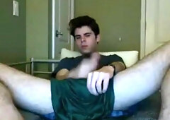 Cute Guy Flashes Cock on Webcam 6