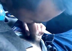 Twink Sucks Big Cock in a Car