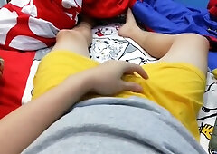 Incredible male in crazy handjob, chinese gay porn scene