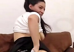 Daniela Duran shoves a vibrator up her asshole on onlyfans livestream webcam show