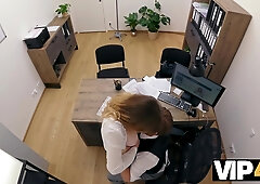 VIP4K. Busty beauty Maya came for a loan and got a big cock inside her pussy in the office