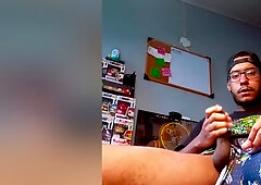Cum Gamer In The Office Showing His Ass And Filling It With Sperm