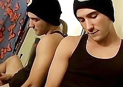 Straight dude working on his dick in front of a mirror