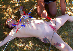 Hot Wax Orgasm & Squirting Outside Pt1