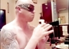 Intense sequel of kinky BDSM - Unbelievably wet deep feet gagging with lube, sloppy blow-job, and golden showers