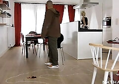 Anal Police Stories two - Maid Kimber Delice bow over & gets drilled - teaser